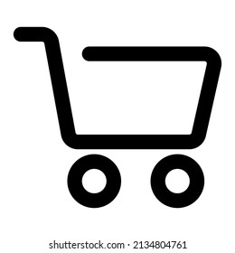 trolley icon with black color