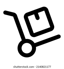 trolley icon with black color