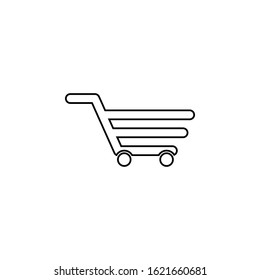 trolley icon black vector illustration