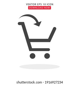 Trolley Icon Buy Store Simple Vektor With White Backgorund