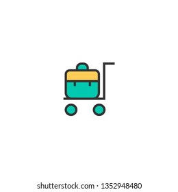 Trolley icon design. Transportation icon vector illustration