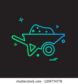 Trolley icon design vector