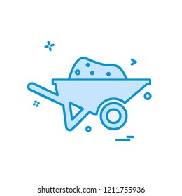 Trolley icon design vector