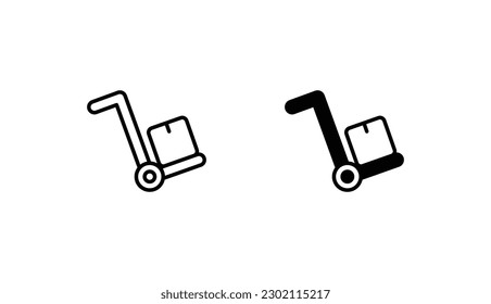 Trolley icon design with white background stock illustration