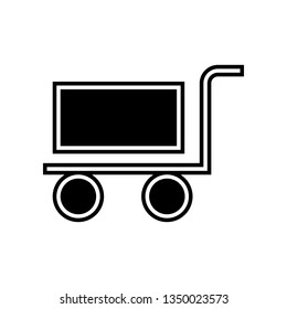 Trolley icon. Element of logistics for mobile concept and web apps icon. Glyph, flat icon for website design and development, app development