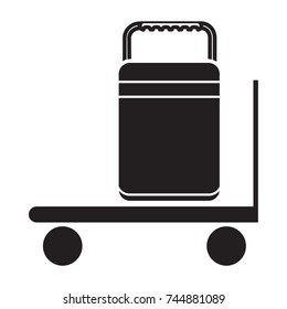 trolley icon flat black