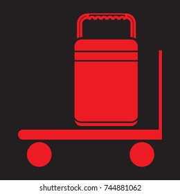 trolley icon flat color