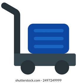 trolley icon with flat style