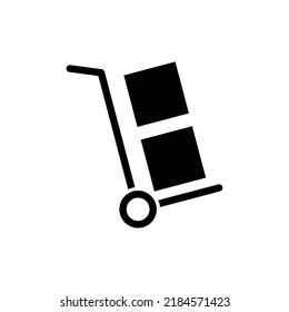 Trolleysymbol im flachen Stil, einfach