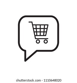Trolley icon flat vector template design trendy
