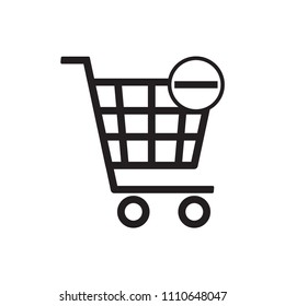 Trolley icon flat vector template design trendy