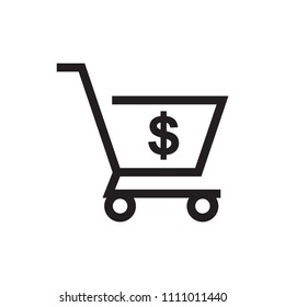 Trolley icon flat vector template design trendy