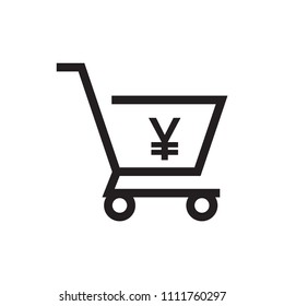 Trolley icon flat vector template design trendy