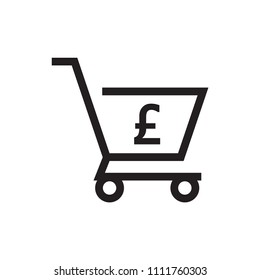Trolley icon flat vector template design trendy