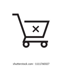 Trolley icon flat vector template design trendy