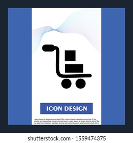 Trolley  icon isolated on abstract background

