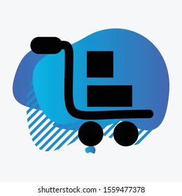 Trolley  icon isolated on abstract background
