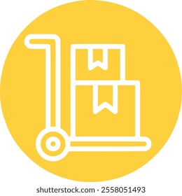 Trolley icon isolated on abstract background

