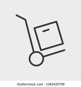 Trolley icon isolated on background. Logistic symbol modern, simple, vector, icon for website design, mobile app, ui. Vector Illustration