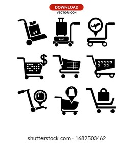 trolley icon or logo isolated sign symbol vector illustration - Collection of high quality black style vector icons
