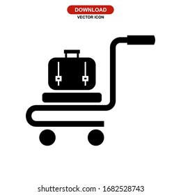 trolley icon or logo isolated sign symbol vector illustration - high quality black style vector icons
