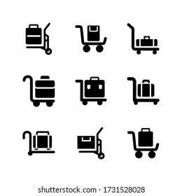 trolley  icon or logo isolated sign symbol vector illustration - Collection of high quality black style vector icons
