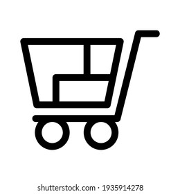 trolley icon or logo isolated sign symbol vector illustration - high quality black style vector icons
