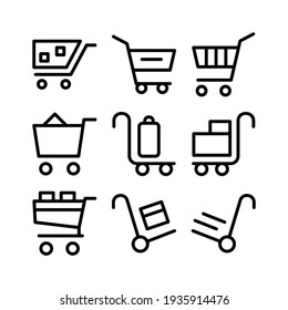 trolley icon or logo isolated sign symbol vector illustration - Collection of high quality black style vector icons
