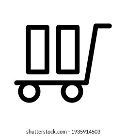 trolley icon or logo isolated sign symbol vector illustration - high quality black style vector icons
