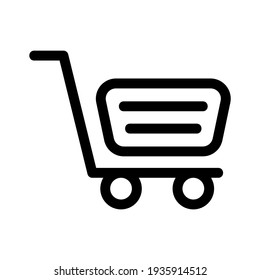 trolley icon or logo isolated sign symbol vector illustration - high quality black style vector icons
