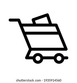 trolley icon or logo isolated sign symbol vector illustration - high quality black style vector icons
