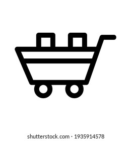 trolley icon or logo isolated sign symbol vector illustration - high quality black style vector icons
