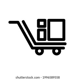 trolley icon or logo isolated sign symbol vector illustration - high quality black style vector icons
