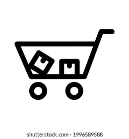 trolley icon or logo isolated sign symbol vector illustration - high quality black style vector icons

