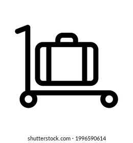 trolley icon or logo isolated sign symbol vector illustration - high quality black style vector icons
