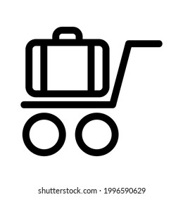 trolley icon or logo isolated sign symbol vector illustration - high quality black style vector icons
