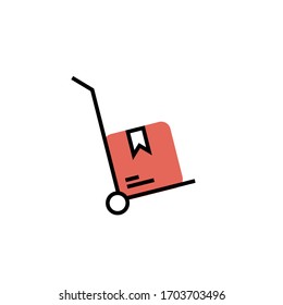 trolley icon modern design  vector illustration. isolated on white background