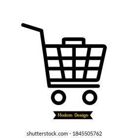 trolley icon with modern design. vector illustration