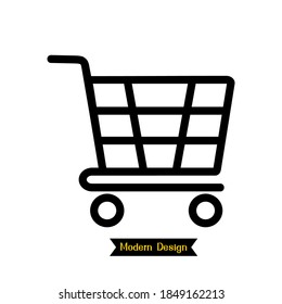 trolley icon with modern design. vector illustration