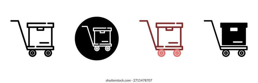 Icono de la carretilla Multi Estilo Ilustración vectorial