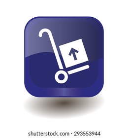 trolley icon on dark blue button