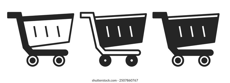Trolley icon on white background. Vector logo trolley illustration.