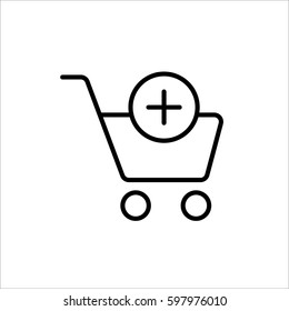 trolley icon on white background