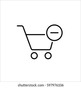 trolley icon on white background