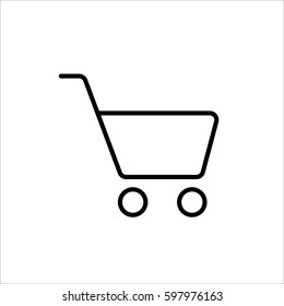 trolley icon on white background
