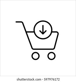 trolley icon on white background