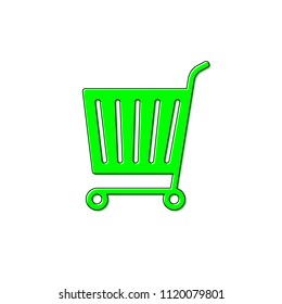 Trolley icon, outline design template, shopping cart, vector illustration