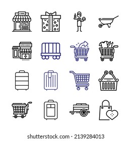juego de iconos de carro con iconos de línea. Estilo De Línea Delgada Moderna. Adecuado para Web e Icono móvil. Ilustración del vector EPS 10.