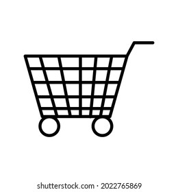 Trolley icon. Shopping cart icon. Vector illustration.