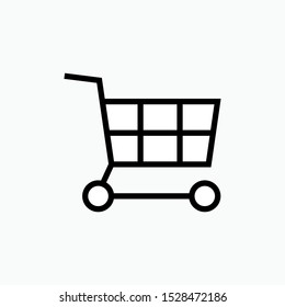 Trolley Icon. Shopping Component Symbol for Design, Presentation, Website or Apps Elements - Vector.
